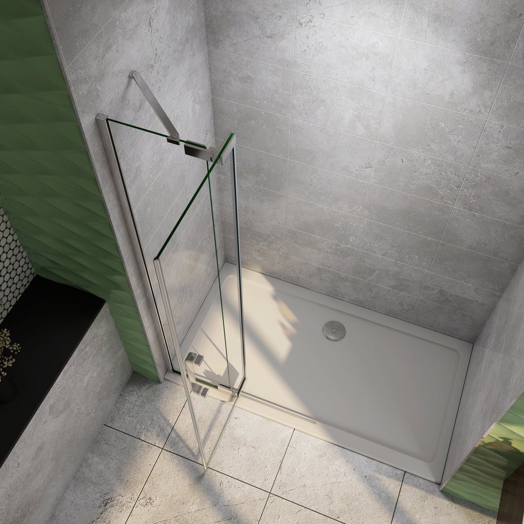 Duschkabinen Duschabtrennung 86 cm Glas Walk In Duschtür Drehtür Duschkabine Aica