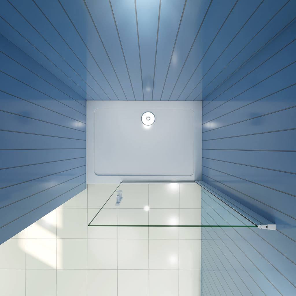 Walk In Duschtür 96 x H.185 cm Drehtür 5mm Glas Duschkabine