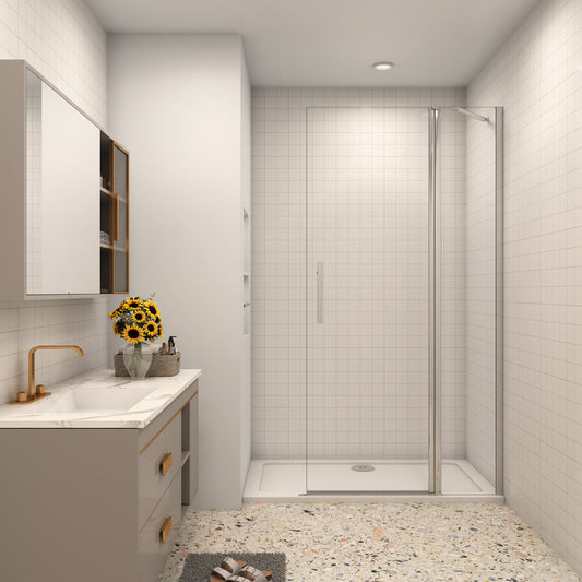 Walk In Duschtür 96 cm 6mm NANO Glas Drehtür Duschabtrennung