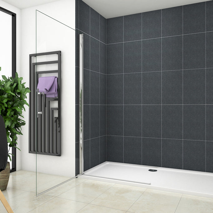 96 cm H.185 cm Drehtür Duschabtrennung 6mm NANO Glas Walk In Duschwand Dusche Duschtür