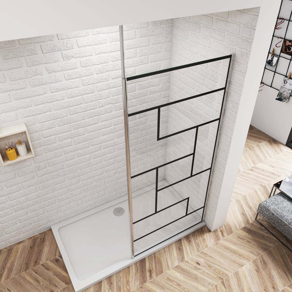 120 x H.200 cm Offen Duschabtrennung 8mm NANO Glas Aica Walk In Duschwand Dusche