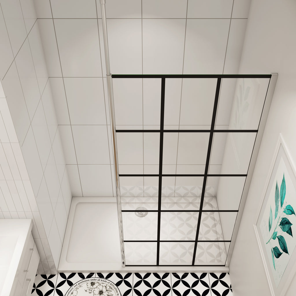 140 x H.200 cm Duschabtrennung 8mm NANO Glas Walk In Duschwand Dusche