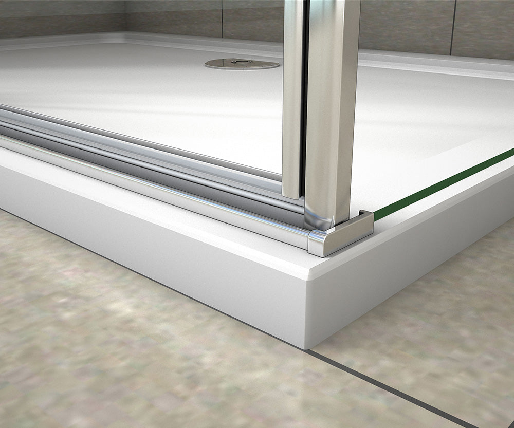 200cm Duschkabine Duschabtrennung Drehtür 8mm NANO Glas + Seitenwand