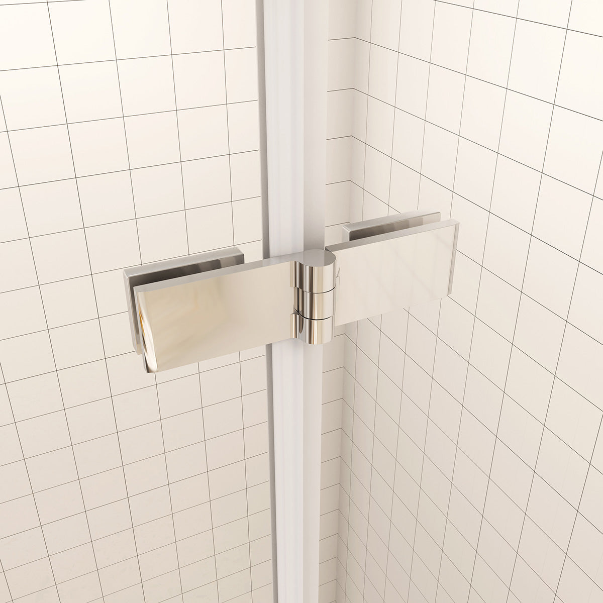 80 x 185 cm Dusche Drehtür mit Festteil Nische Duschkabine NANO Glas