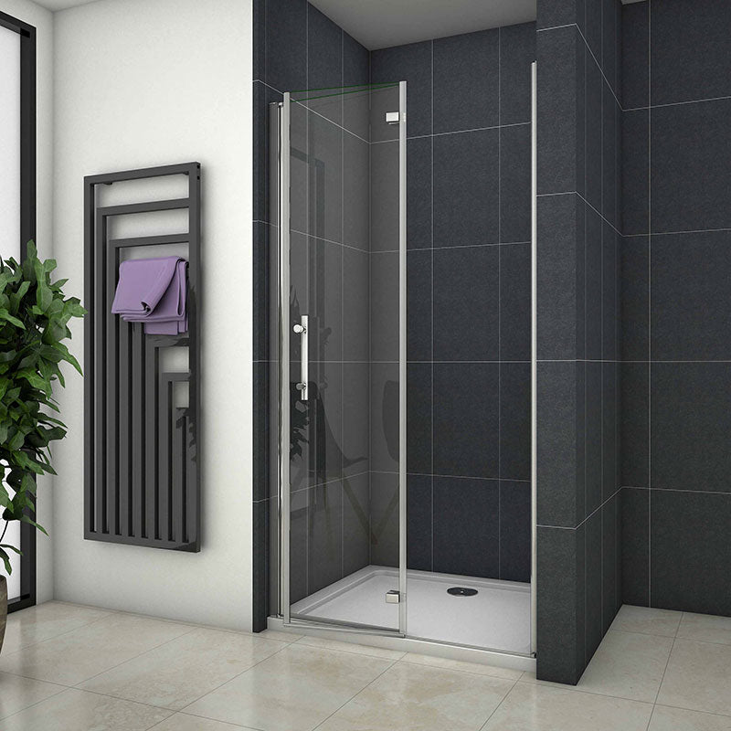 Duschtür Falttür 100 cm NANO Glas H.185 cm Nische Dusche Schwingtür Nischentür