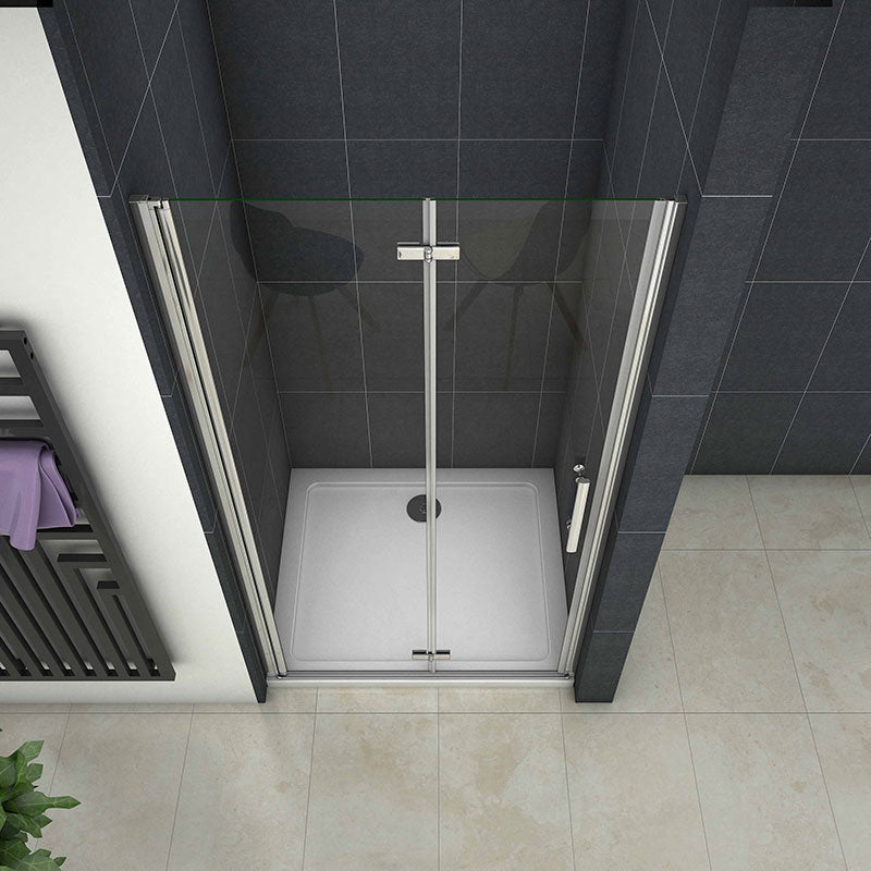 Duschtür Falttür 100 cm NANO Glas H.185 cm Nische Dusche Schwingtür Nischentür