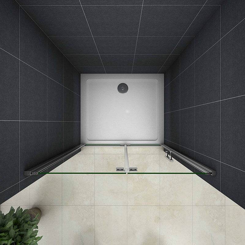 Duschtür Falttür 100 cm NANO Glas H.185 cm Nische Dusche Schwingtür Nischentür