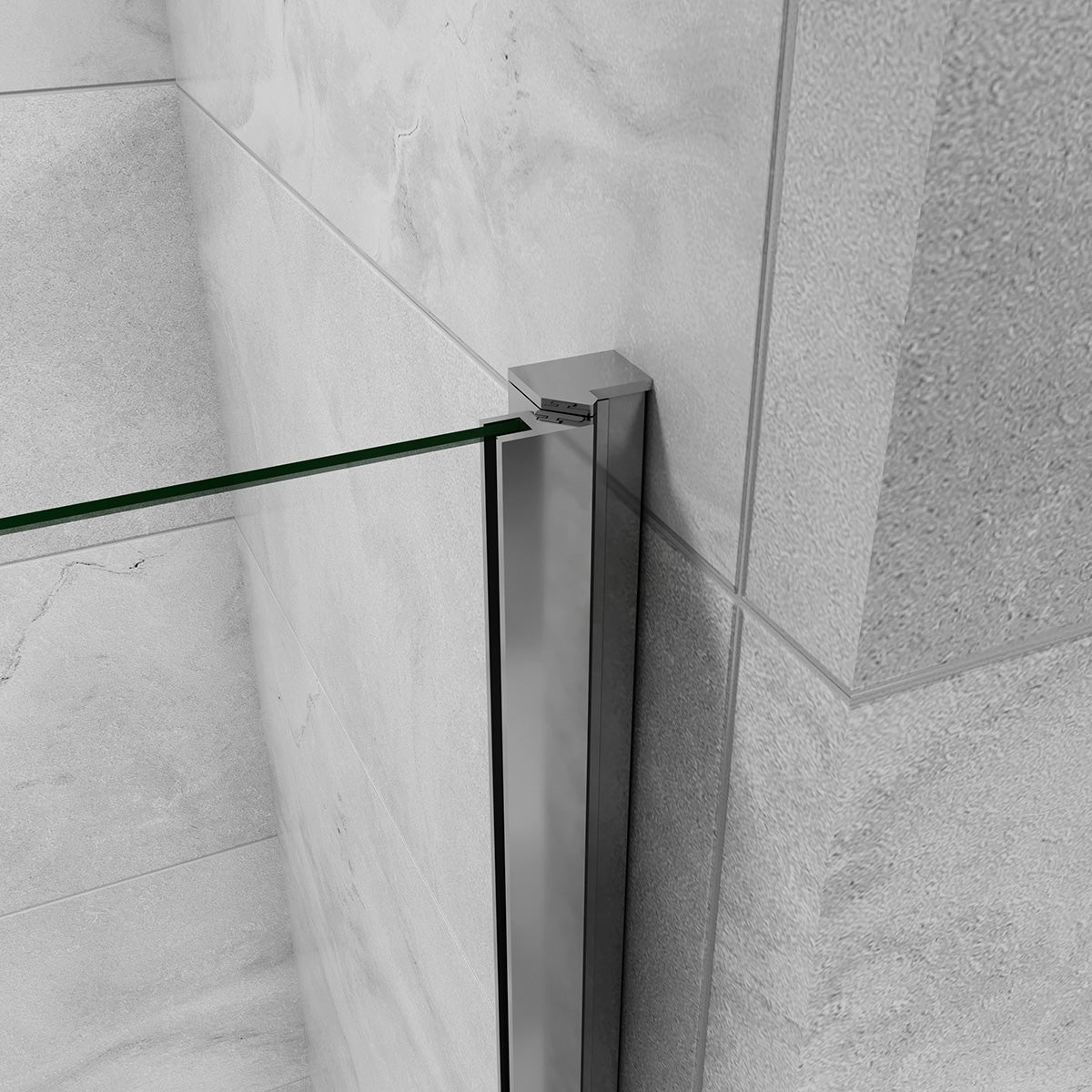 Duschkabine 80 x 185 cm Drehtür in Nische 8mm NANO Glas Dusche