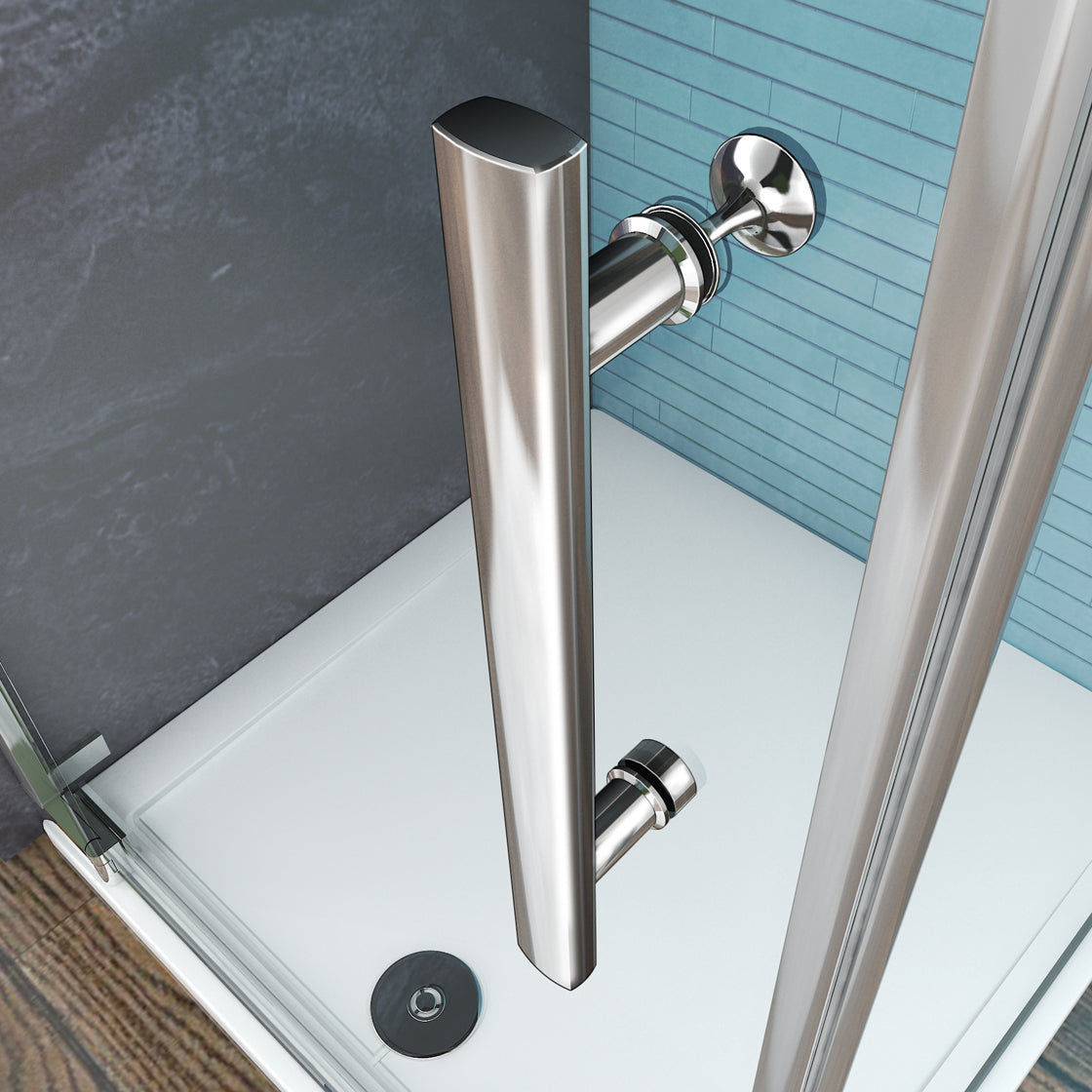 90x90 80x80 Eckeinstieg Eckdusche Duschkabine Glas Höhe: 185cm