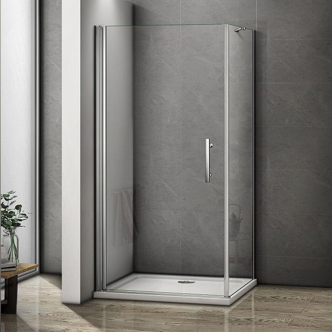 Duschkabine Drehtür Glas Höhe: 195cm