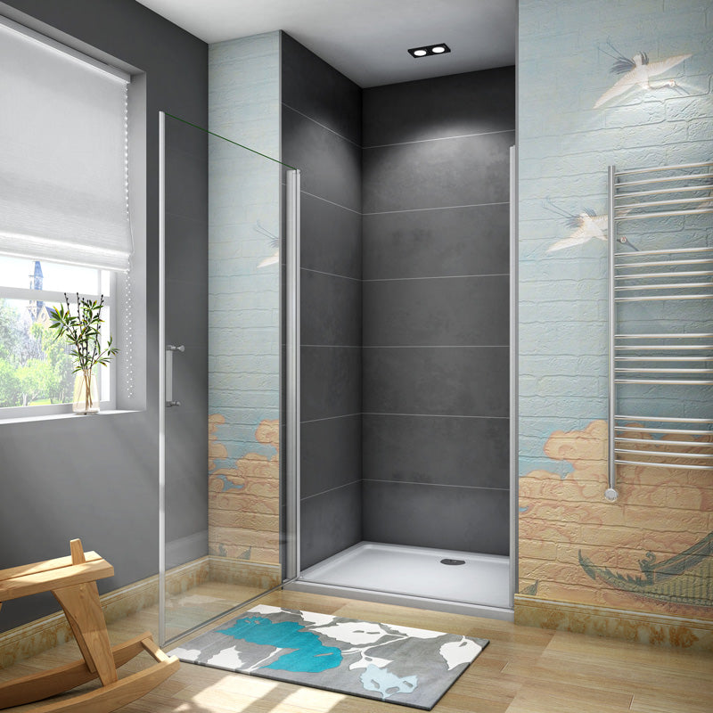 Drehtür Dusche Nische 100 x 185 cm Duschtür ESG Glas