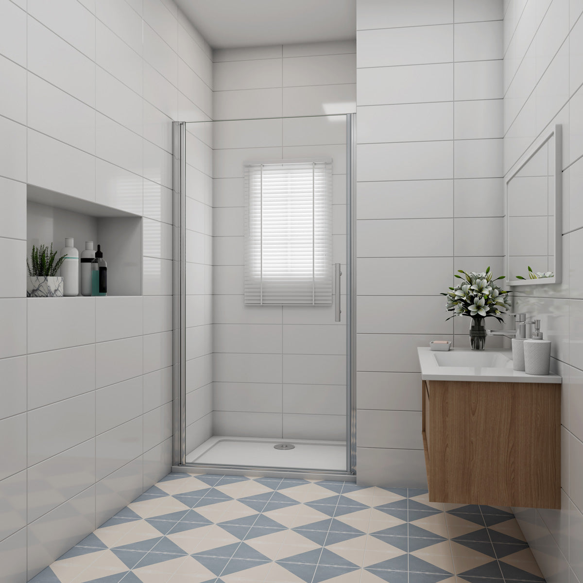 Drehtür dusche 90 x 180 cm Duschtür Nische NANO Glas