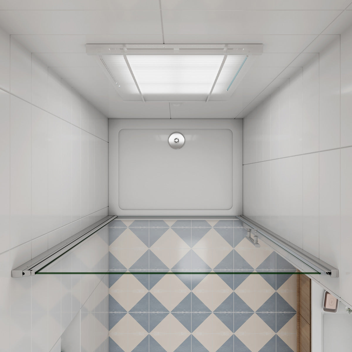 Drehtür dusche 100 x 180 cm Duschtür Nische NANO Glas