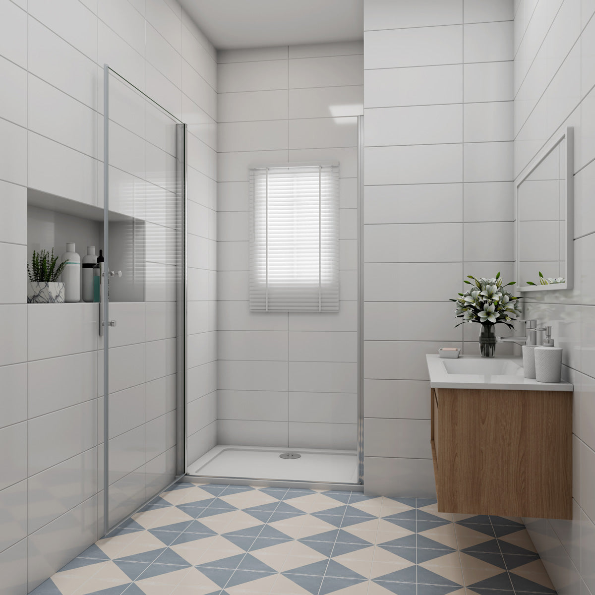 Drehtür dusche 90 x 180 cm Duschtür Nische NANO Glas