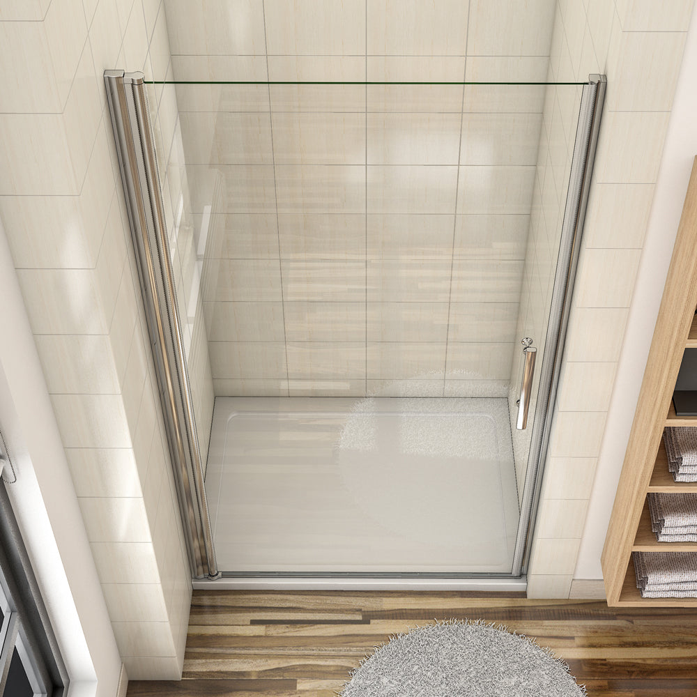 Nischentür Dusche 100 x 197 cm NANO Glas Drehtür Schwingtür