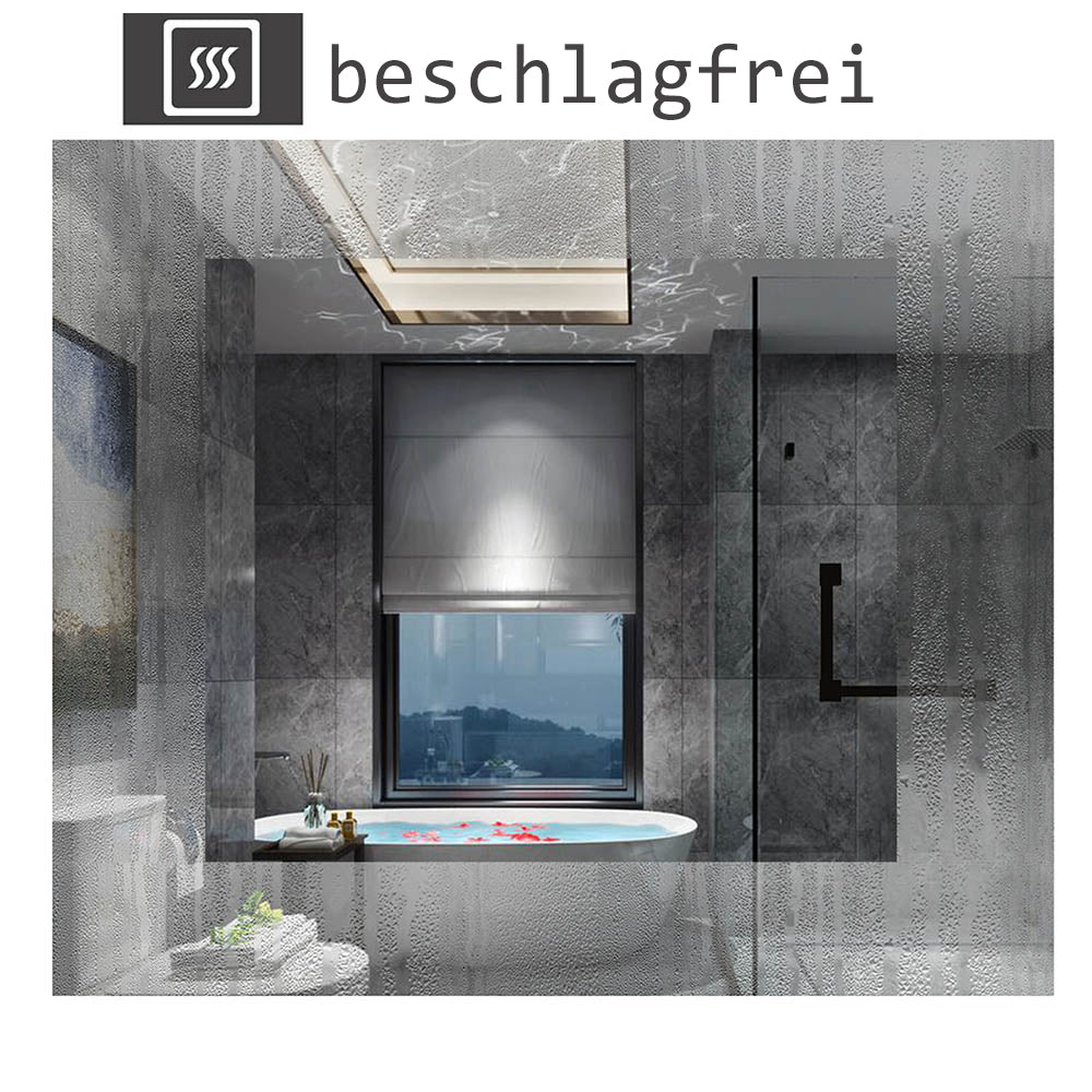 LED Badspiegel 50-160 cm Wandspiegel mit Beleuchtung Wandschalter Beschlagfrei Kaltweiß