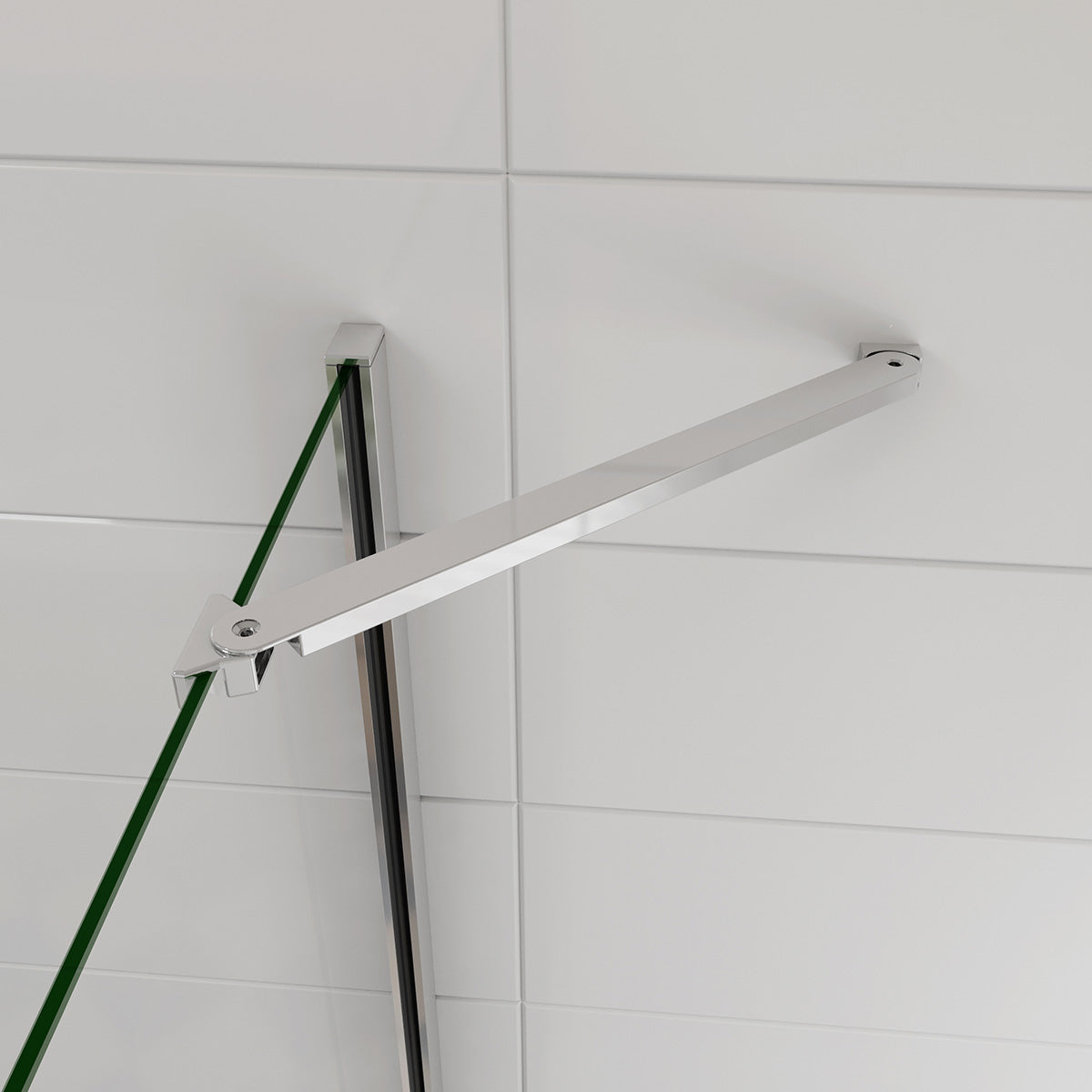 Drehtür mit Festteil Nische Duschkabine Dusche NANO Glas 100 x 195 cm