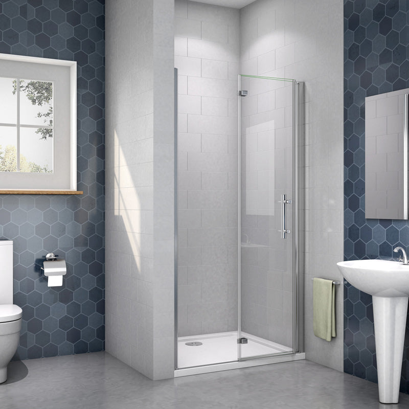 Duschtür Falttür Schwingtür Nischentür 80 x 195 cm NANO Glas Nische Dusche