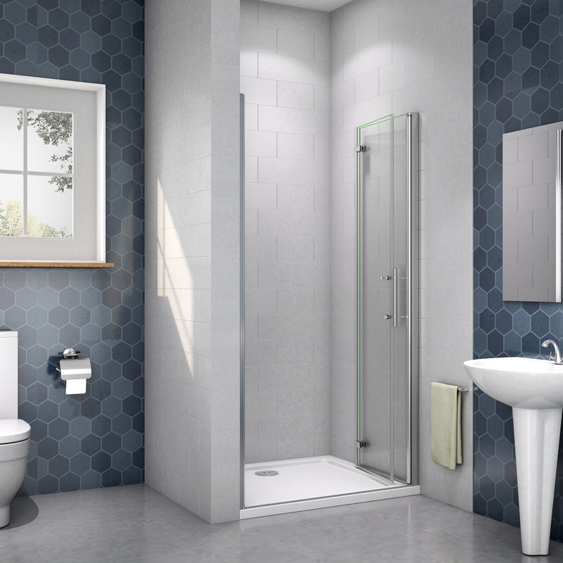 Duschtür Falttür Schwingtür Nischentür 90 x 195 cm NANO Glas Nische Dusche