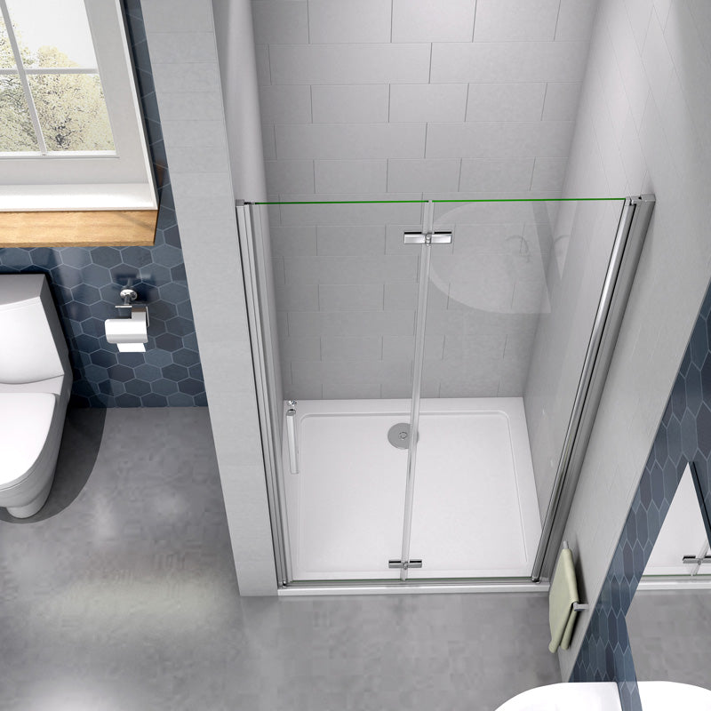 Duschtür Falttür Schwingtür Nischentür 80 x 195 cm NANO Glas Nische Dusche