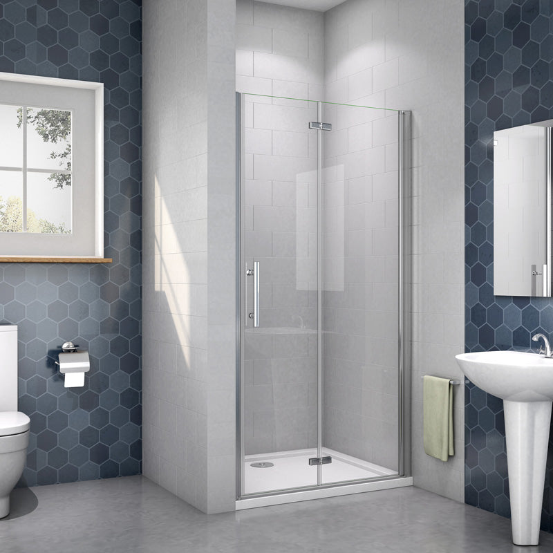 Duschtür Falttür Schwingtür Nischentür 80 x 195 cm NANO Glas Nische Dusche