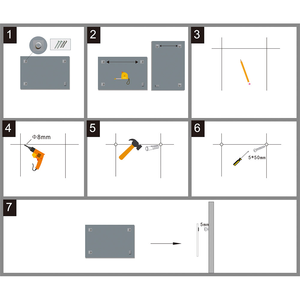 Faccettenspiegel 50×70 cm, 60×80 cm, 5+3 mm stark, Wandspiegel Badspiegel Kristallspiegel Garderobenspiegel