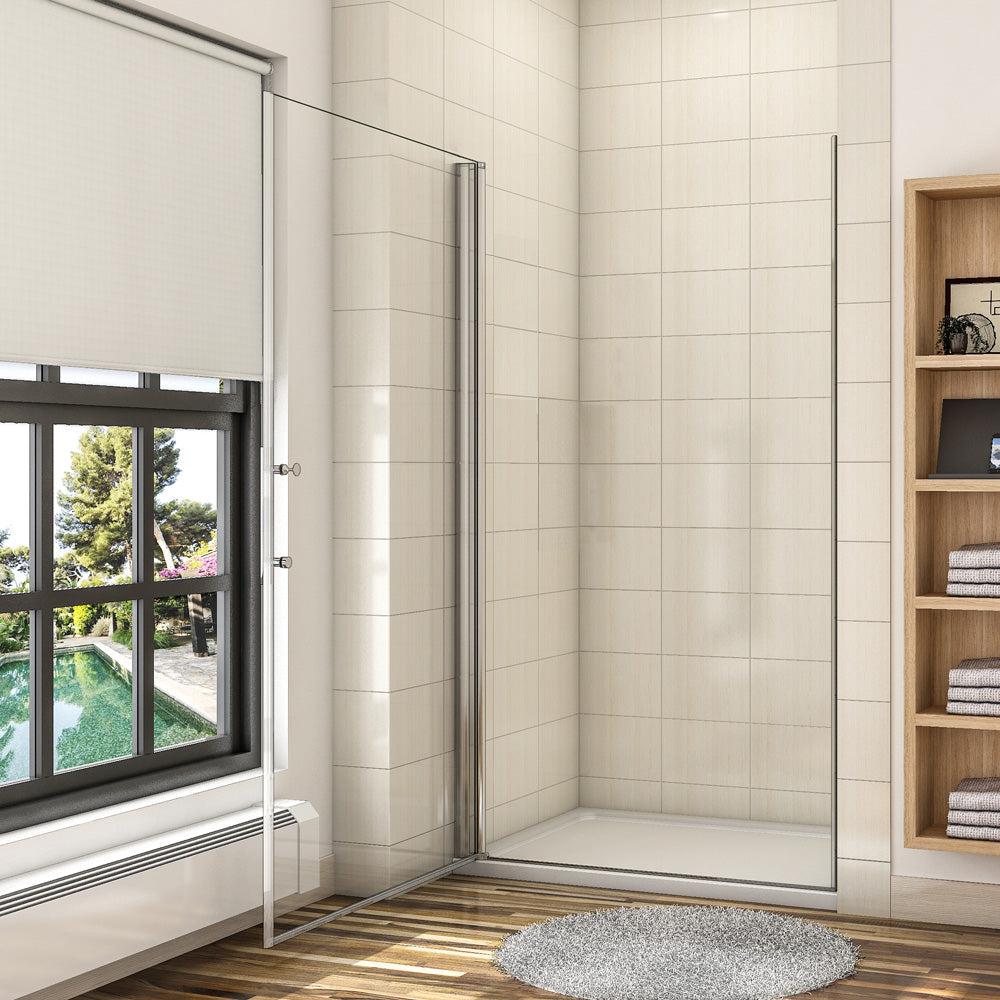 80 x 185 cm Duschtür Nische Schwingtür Glastür Duschabtrennung Duschwand Dusche