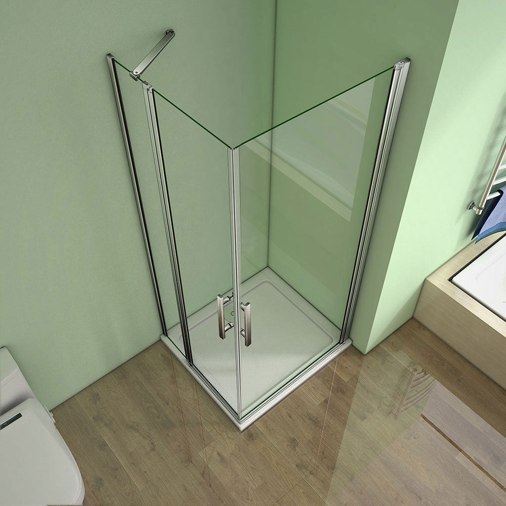 Duschkabine Eckeinstieg Eckdusche Glas Höhe: 195cm