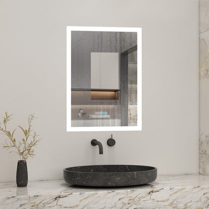 50x70cm LED Badspiegel mit Touch-Schalter,Badspiegel mit Beleuchtung,Beschlagfrei,Badezimmerspiegel mit Kaltweiß,IP44