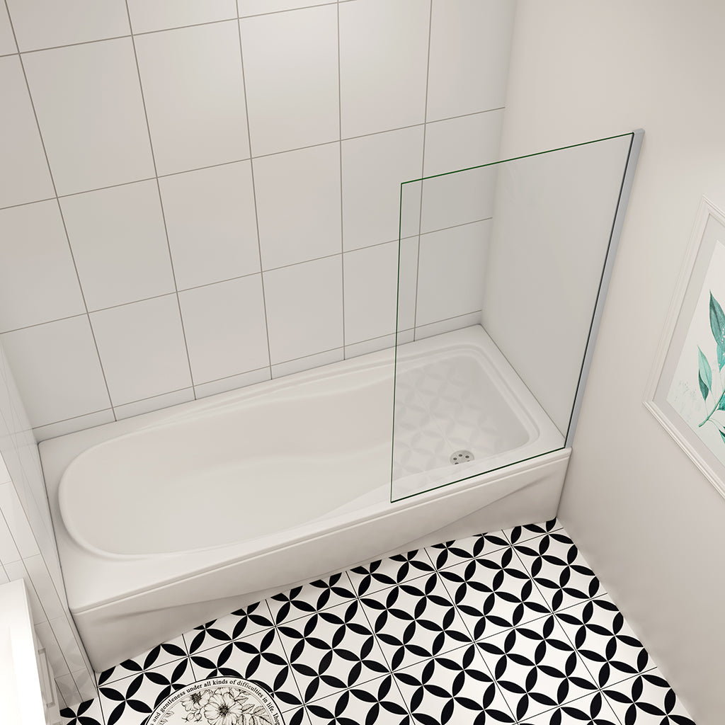 Duschwand Für Badewanne Duschabtrennung 6mm Sicherheitsglas 75 x H.140 cm