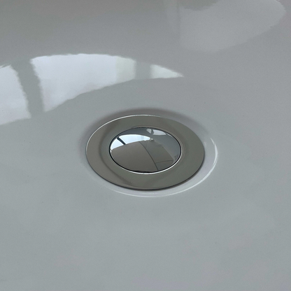 Halbfreistehende Oval-Badewanne Weiß | 150x75cm / 170x80cm Acryl Komplettset