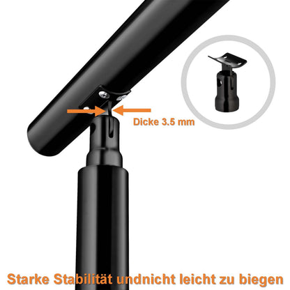Geländer Edelstahl ohne Querstreben silber/schwarz Bodenmontage