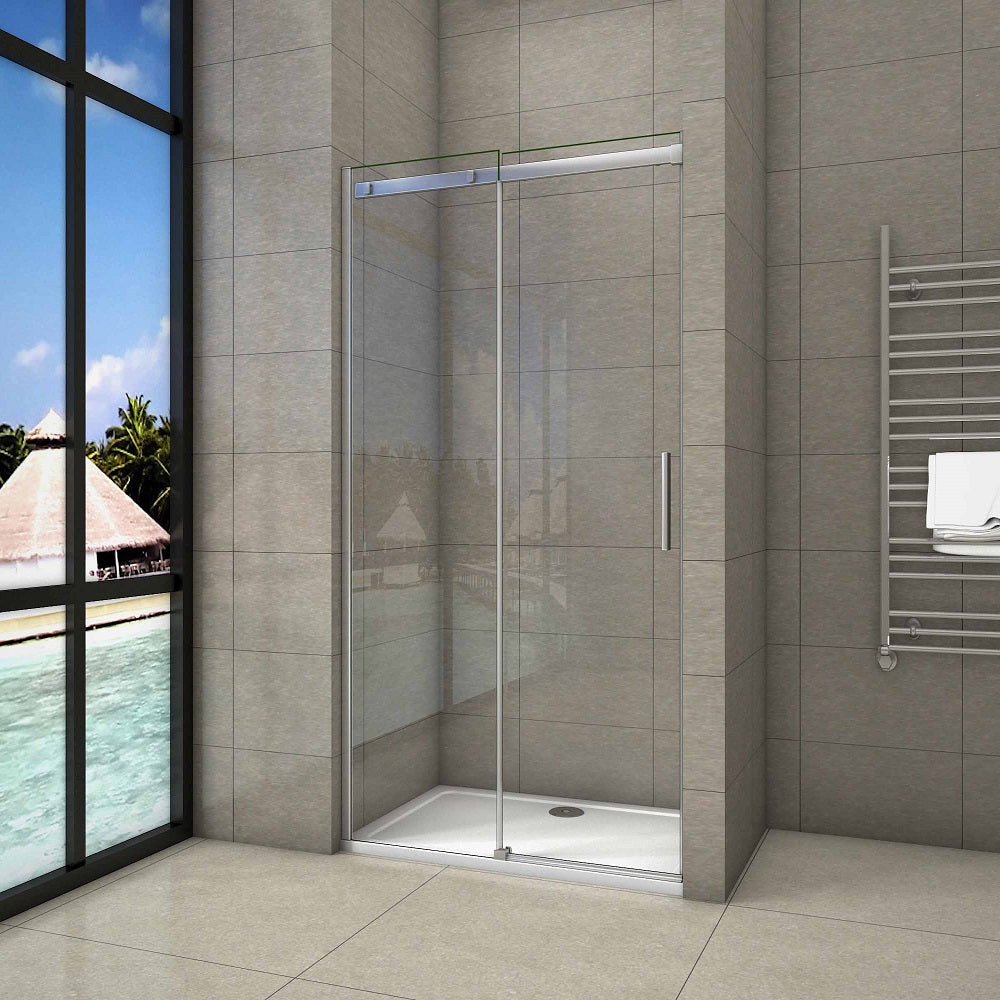 Duschabtrennung Schiebetür Duschkabine Duschwand Dusche 195cm 8mm NANO GLAS