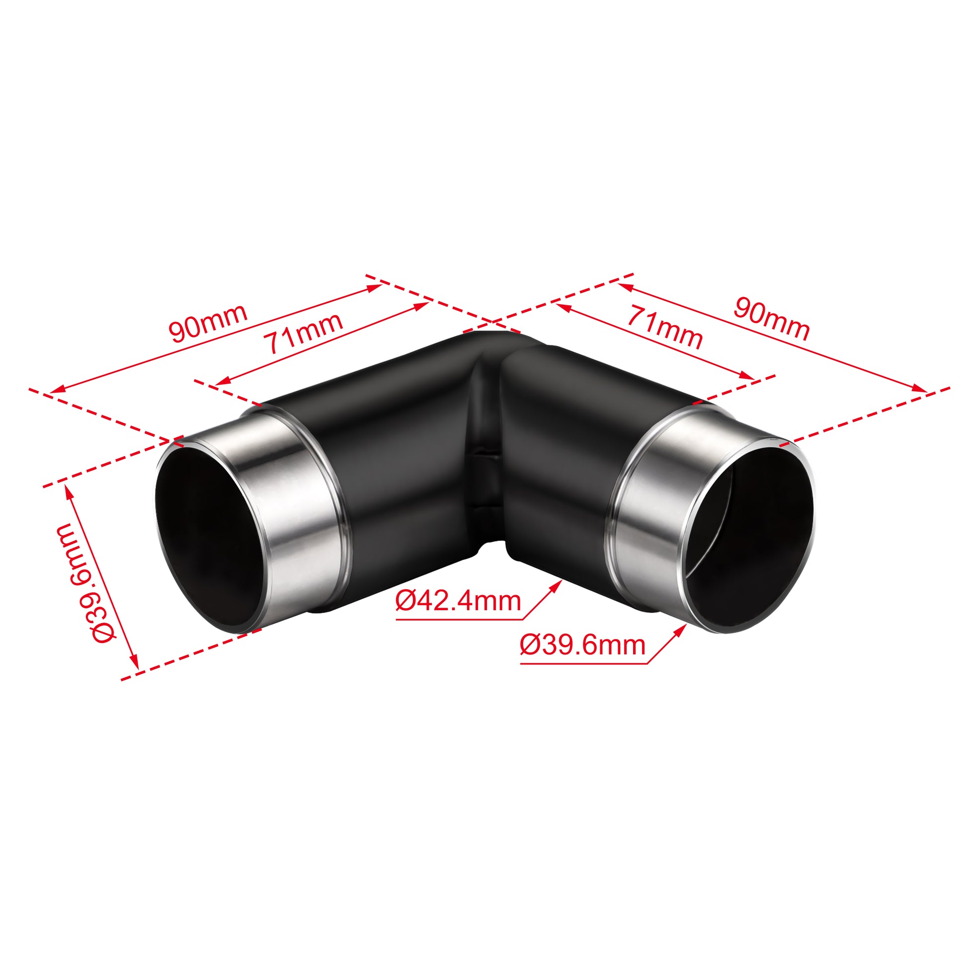 Schwarz|Verstellbar (90°–220°)