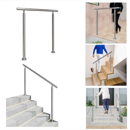 Brüstung Handläufe und Geländersysteme Geländer Treppengeländer Edelstahl Handlauf Balkongeländer Eingangsgeländer Silber