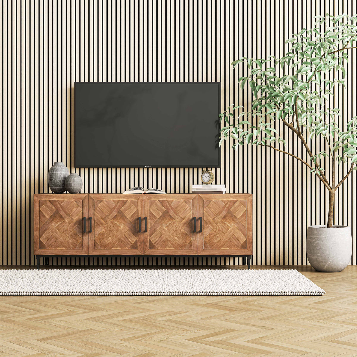 [TX2] Akustikpaneele Natur Eiche – Wohnraum