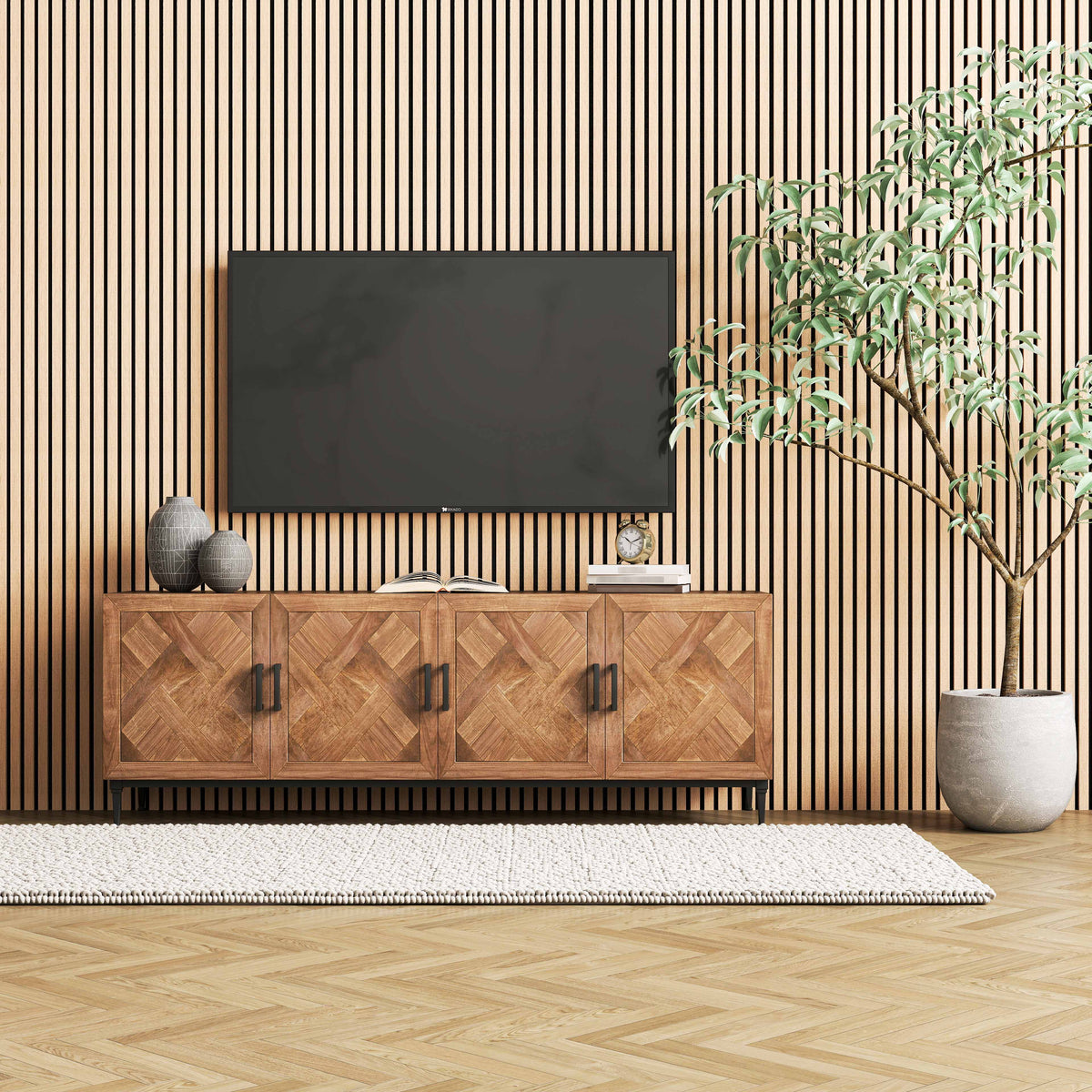 [TX3] Akustikpaneele Natur Eiche – Wohnraum