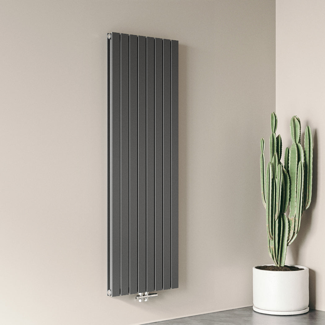 Design heizkörper flach 1800x602mm anthrazit Doppellagig
