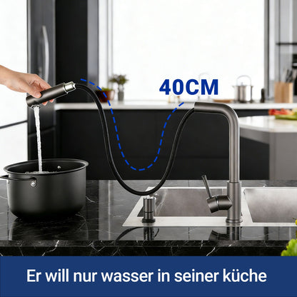 AICA Hochdruck Küchenmischbatterie aus 304 Edelstahl – Ausziehbare Brause & 2 Sprühfunktionen, versch. Farben