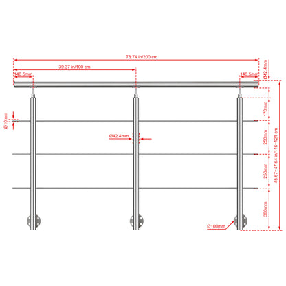 200 cm 3 Querstreben