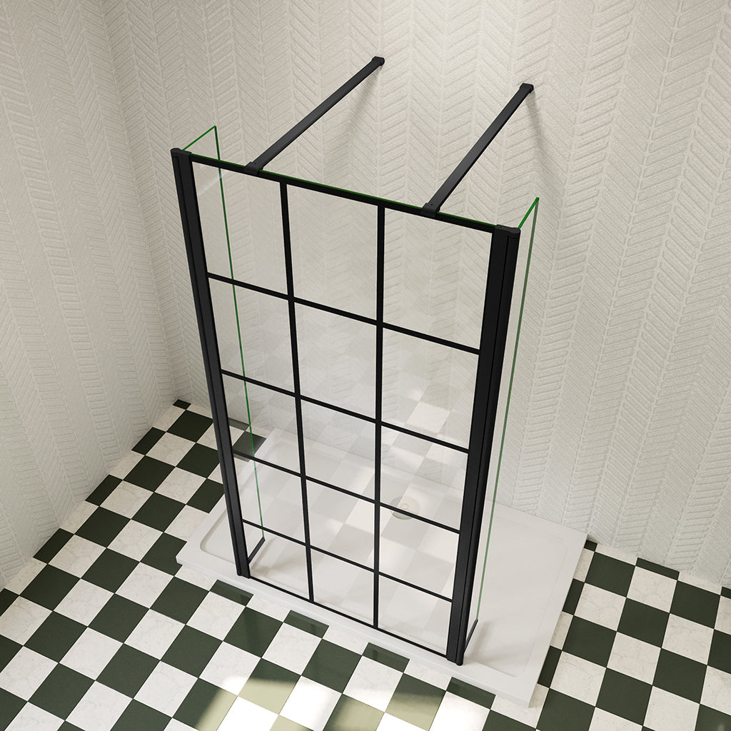 Duschwand Walk In Glaswand Dusche 1095-1637mm 8mm NANO Glas H.200 cm