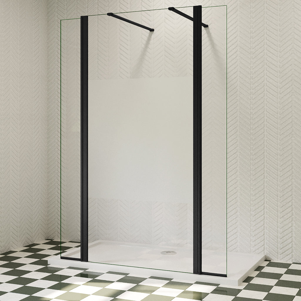 Walk In Glaswand Glasdusche 100 cm 8mm NANO Glas H.200 cm mit Glasschutzfolie