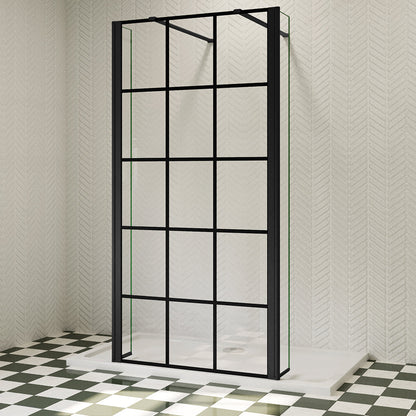 100 cm 8mm NANO Glas H.200 cm freistehende Duschwand Duschabtrennung
