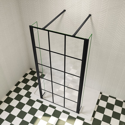 freistehende Duschabtrennung Duschwand Dusche 1095-1837mm 8mm NANO Glas H.200 cm