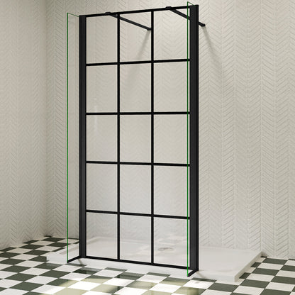 Begehbare Dusche Duschwand Duschabtrennung 100 cm 8mm NANO Glas H.200 cm
