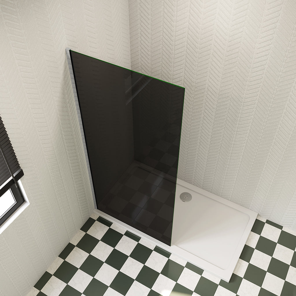 Duschwand Walk In Glaswand Dusche 980-1000mm 10mm Glas H.200 cm mit Glasschutzfolie