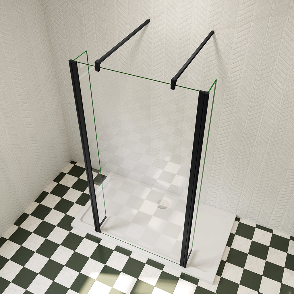 Walk In Duschwand Dusche Glaswand 1195-1737mm 8mm NANO Glas H.200 cm