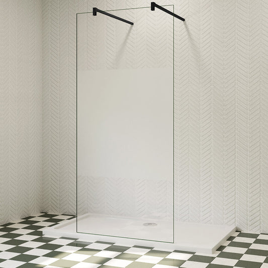 Duschabtrennung Dusche Begehbare Duschwand 107.7 cm 8mm Glas H.200 cm