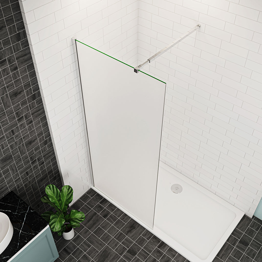 Glaswand Walk In Duschwand Dusche 1080-1100mm 10mm Glas H.200 cm mit Glasschutzfolie