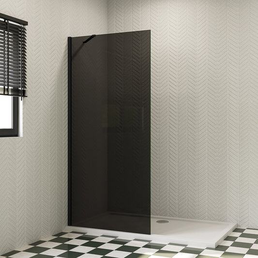 Duschabtrennung Dusche Begehbare Duschwand 110 cm 8mm Glas H.200 cm mit Glasschutzfolie